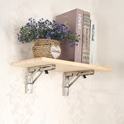 2x 10" Stainless Steel Folding Table Bracket Shelf Bench 50kg Load Heavy Duty V63-836661