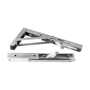 2x 10" Stainless Steel Folding Table Bracket Shelf Bench 50kg Load Heavy Duty V63-836661