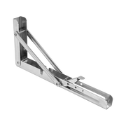 2x 10" Stainless Steel Folding Table Bracket Shelf Bench 50kg Load Heavy Duty V63-836661
