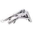 2x 20" Stainless Steel Folding Table Bracket Shelf Bench 50kg Load Heavy Duty V63-836671