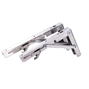 2x 20" Stainless Steel Folding Table Bracket Shelf Bench 50kg Load Heavy Duty V63-836671