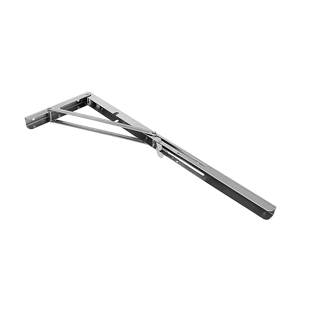 2x 20" Stainless Steel Folding Table Bracket Shelf Bench 50kg Load Heavy Duty V63-836671