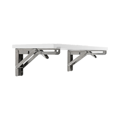 2x 20" Stainless Steel Folding Table Bracket Shelf Bench 50kg Load Heavy Duty V63-836671