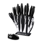 Kitchen 17 Piece Knife Set with Block and Sharpener Chef Knives V63-836691