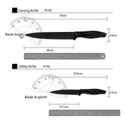 Kitchen 17 Piece Knife Set with Block and Sharpener Chef Knives V63-836691