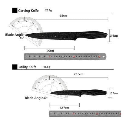 Kitchen 17 Piece Knife Set with Block and Sharpener Chef Knives V63-836691