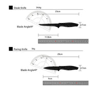 Kitchen 17 Piece Knife Set with Block and Sharpener Chef Knives V63-836691