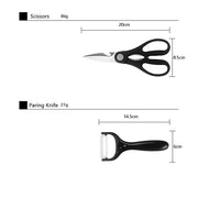 Kitchen 17 Piece Knife Set with Block and Sharpener Chef Knives V63-836691