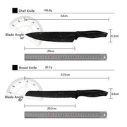 Kitchen 17 Piece Knife Set with Block and Sharpener Chef Knives V63-836691