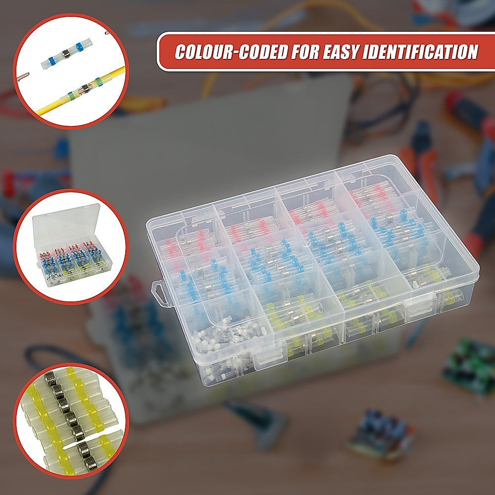 250PCS Waterproof Solder Seal Sleeve Heat Shrink Butt Wire Connectors Terminals V63-836721
