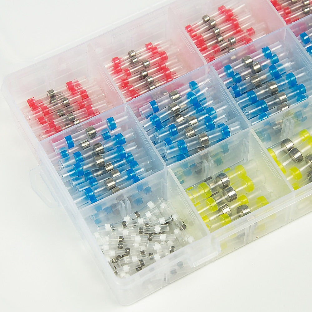 250PCS Waterproof Solder Seal Sleeve Heat Shrink Butt Wire Connectors Terminals V63-836721