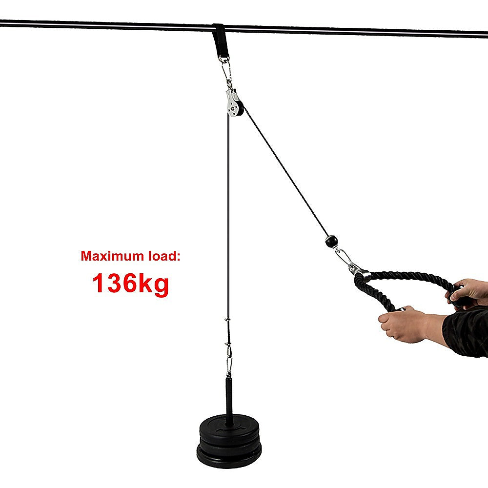 Pulley System Cable Attachment Pull Down Machine DIY Home Gym Workout Kit V63-836741