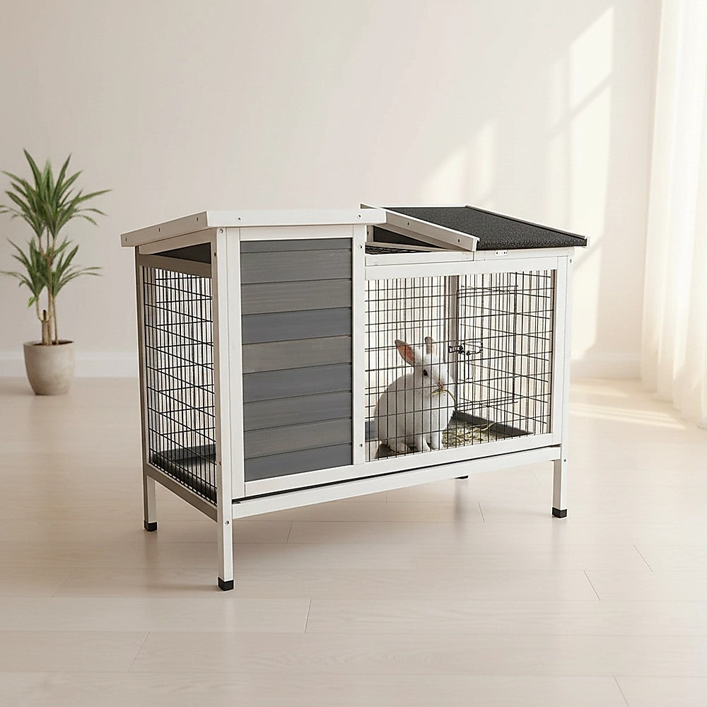 Rabbit Bunny Cage Hutch Pet Cages Enclosure V63-836811