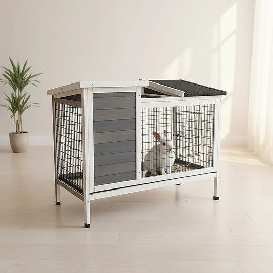 Rabbit Bunny Cage Hutch Pet Cages Enclosure V63-836811