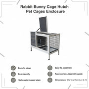 Rabbit Bunny Cage Hutch Pet Cages Enclosure V63-836811