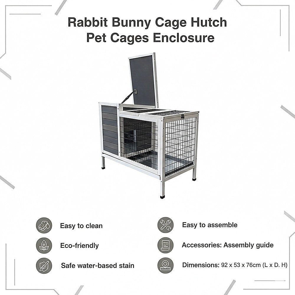 Rabbit Bunny Cage Hutch Pet Cages Enclosure V63-836811