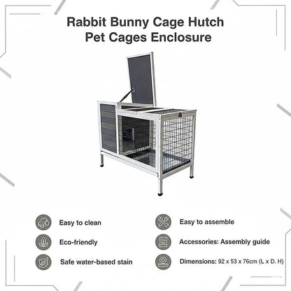 Rabbit Bunny Cage Hutch Pet Cages Enclosure V63-836811