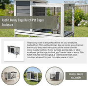 Rabbit Bunny Cage Hutch Pet Cages Enclosure V63-836811