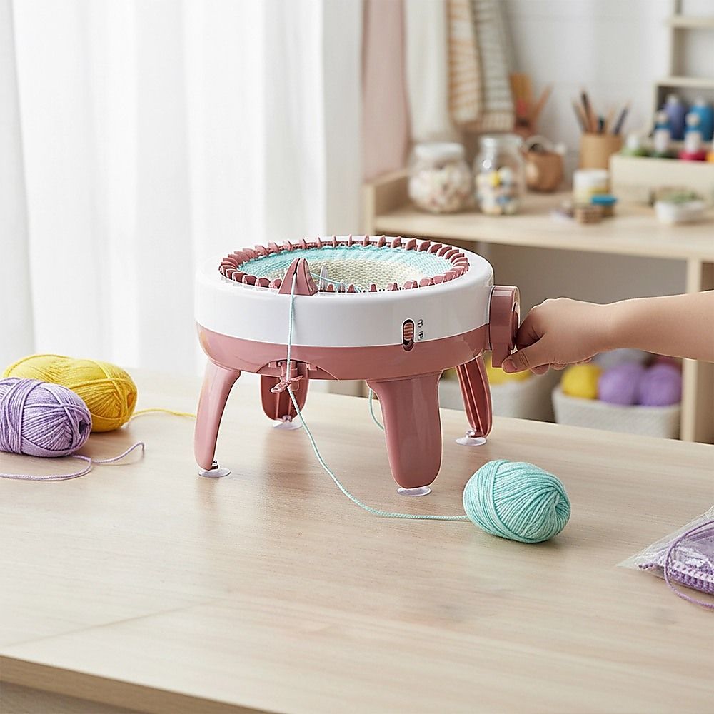 DIY Knitting Machine Smart Weaving Knit Rotating Kids Toy Scarf Sock Hat Gift V63-836911