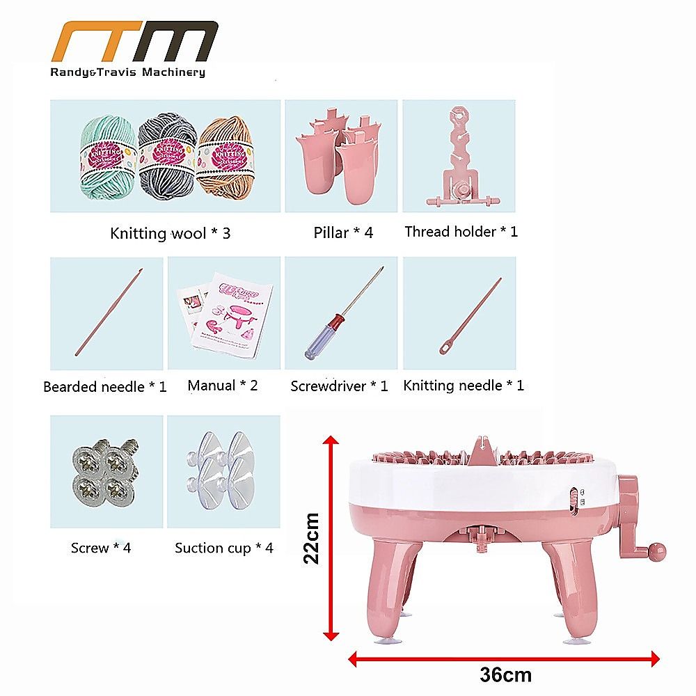 DIY Knitting Machine Smart Weaving Knit Rotating Kids Toy Scarf Sock Hat Gift V63-836911