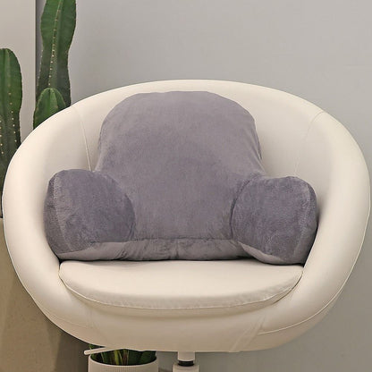 52cm Reading Pillow Back Rest Lumbar Support Arm Seat Cushion Lounger In Dark Grey For Comfortable Relaxation V63-836921