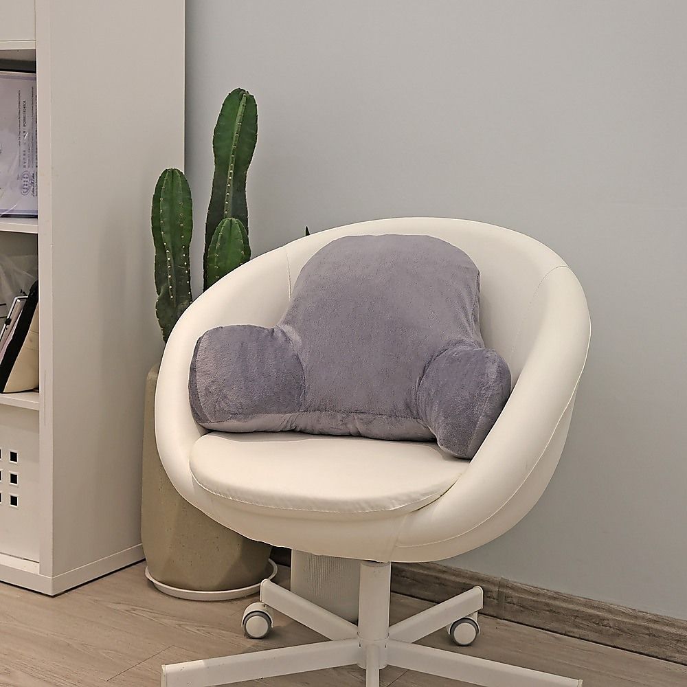 52cm Reading Pillow Back Rest Lumbar Support Arm Seat Cushion Lounger In Dark Grey For Comfortable Relaxation V63-836921