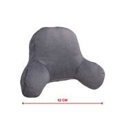 52cm Reading Pillow Back Rest Lumbar Support Arm Seat Cushion Lounger In Dark Grey For Comfortable Relaxation V63-836921