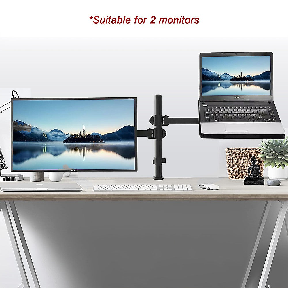 Monitor Mount & Laptop and Tablet Shelf Stands Holders Adjustable Workspace Arm V63-836931