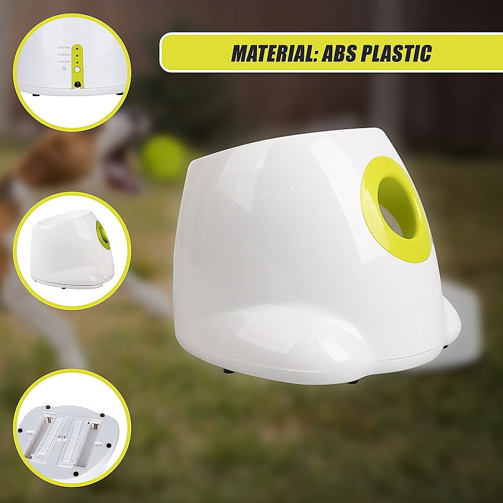 Dog Ball Launcher Thrower Automatic Tennis Fetch Throwing Machine 3 Balls V63-836951
