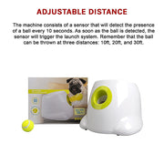 Dog Ball Launcher Thrower Automatic Tennis Fetch Throwing Machine 3 Balls V63-836951