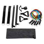 Exercise Pilates Bar Kit Resistance Bands Yoga Fitness Stretch Workout Gym