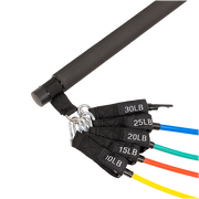 Exercise Pilates Bar Kit Resistance Bands Yoga Fitness Stretch Workout Gym
