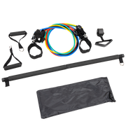Exercise Pilates Bar Kit Resistance Bands Yoga Fitness Stretch Workout Gym