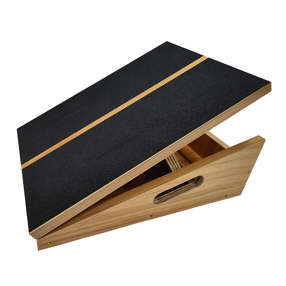 Wooden Slant Exercise Board With Adjustable Incline And Non-Slip Surface V63-836991