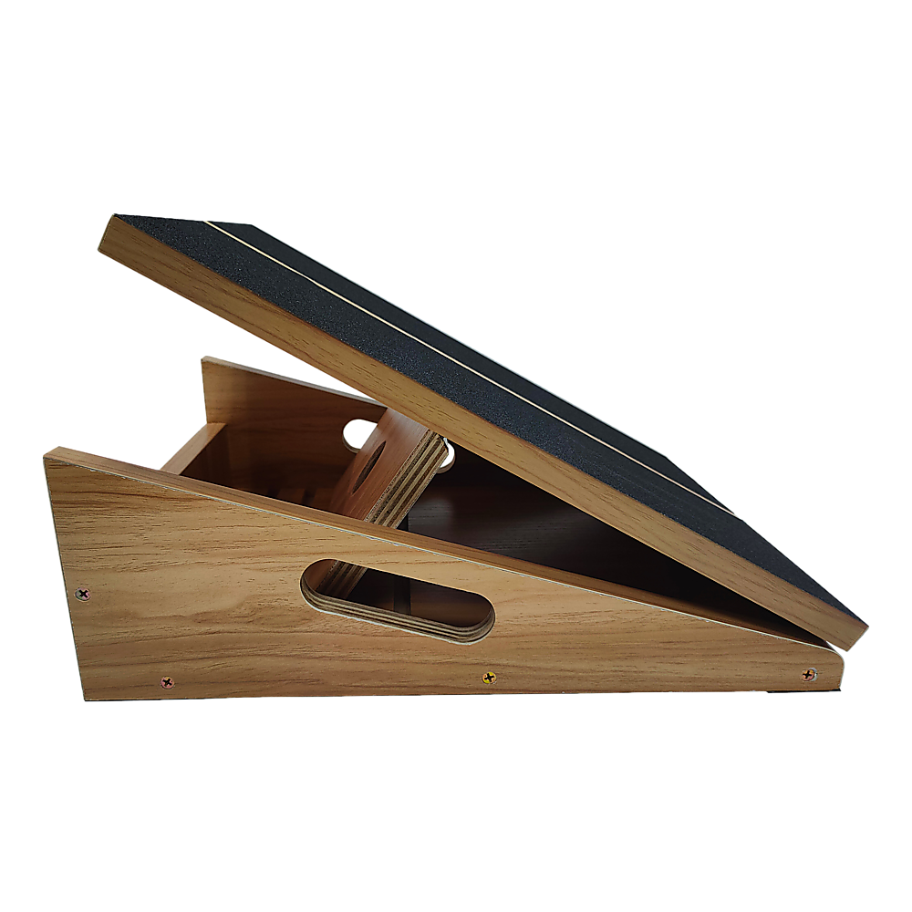 Wooden Slant Exercise Board With Adjustable Incline And Non-Slip Surface V63-836991