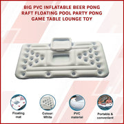 Big PVC Inflatable Beer Pong Raft Floating Pool Party Pong Game Table Lounge Toy V63-837011