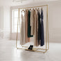 Gold Clothing Retail Shop Commercial Garment Display Rack V63-837021