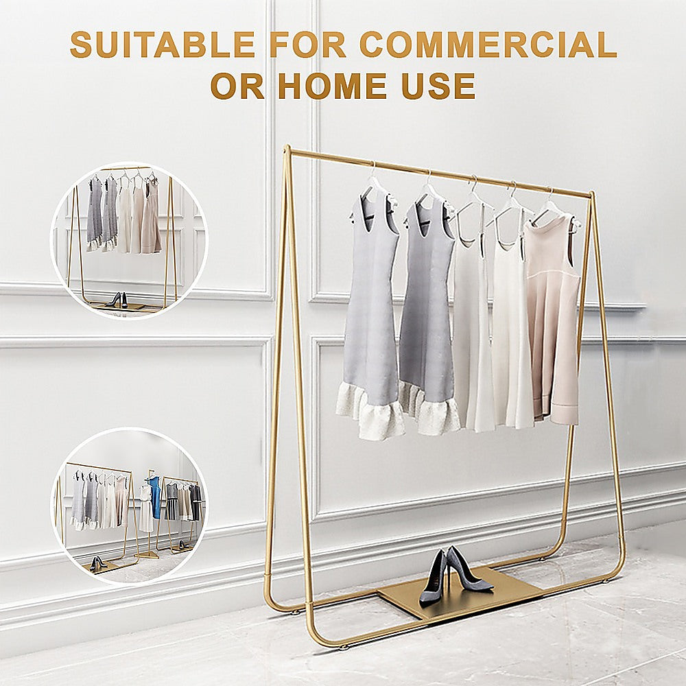 Gold Clothing Retail Shop Commercial Garment Display Rack V63-837021