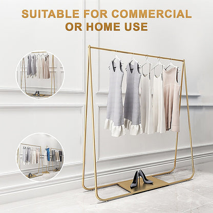 Gold Clothing Retail Shop Commercial Garment Display Rack V63-837021