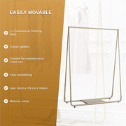 Gold Clothing Retail Shop Commercial Garment Display Rack V63-837021
