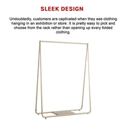 Gold Clothing Retail Shop Commercial Garment Display Rack V63-837021