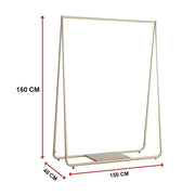Gold Clothing Retail Shop Commercial Garment Display Rack V63-837021