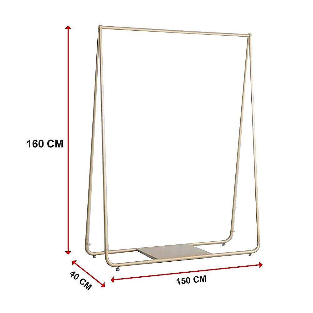 Gold Clothing Retail Shop Commercial Garment Display Rack V63-837021