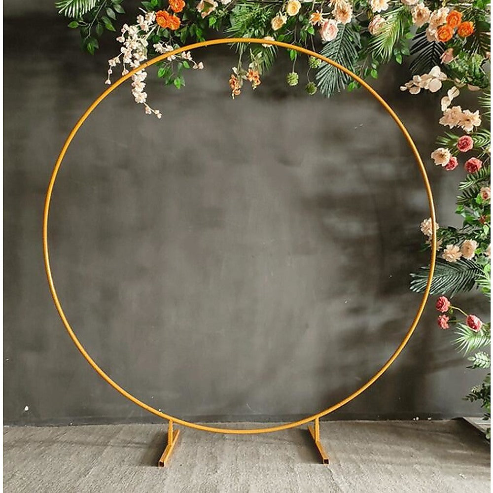 2M Wedding Hoop Round Circle Arch Backdrop Flower Display Stand Frame Background V63-837031