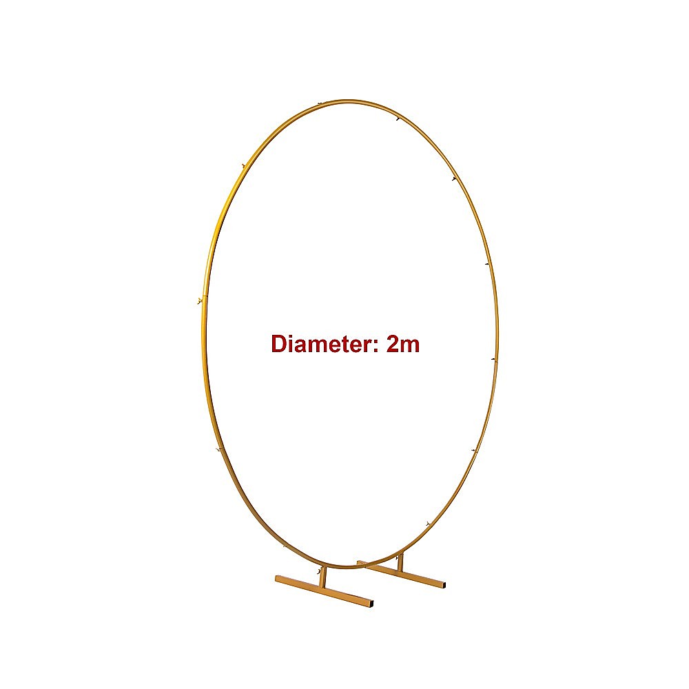 2M Wedding Hoop Round Circle Arch Backdrop Flower Display Stand Frame Background V63-837031