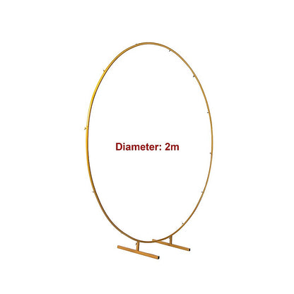2M Wedding Hoop Round Circle Arch Backdrop Flower Display Stand Frame Background V63-837031