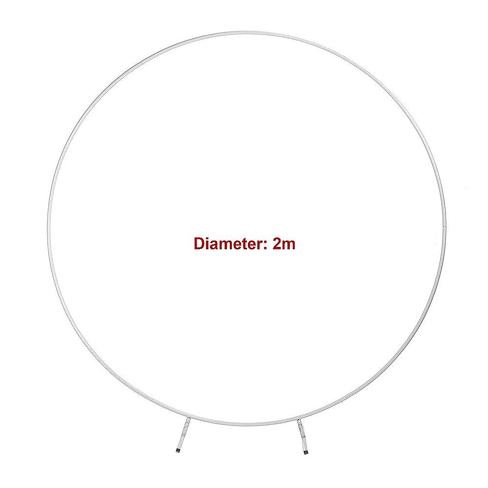 2M Wedding Hoop Round Circle Arch Backdrop Flower Display Stand Frame Background V63-837041