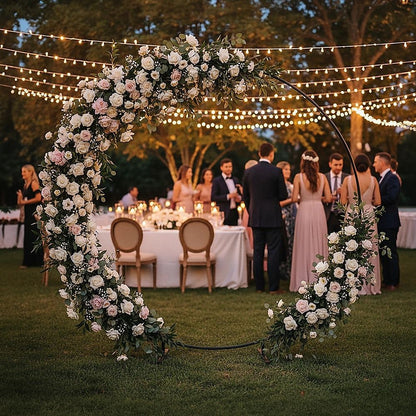 2M Wedding Hoop Round Circle Arch Backdrop Flower Display Stand Frame Background V63-837051