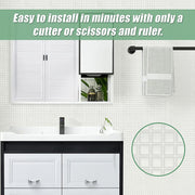 Tiles 3D Peel and Stick Wall Tile Stereoscopic Crystal White 10 Sheets V63-837061