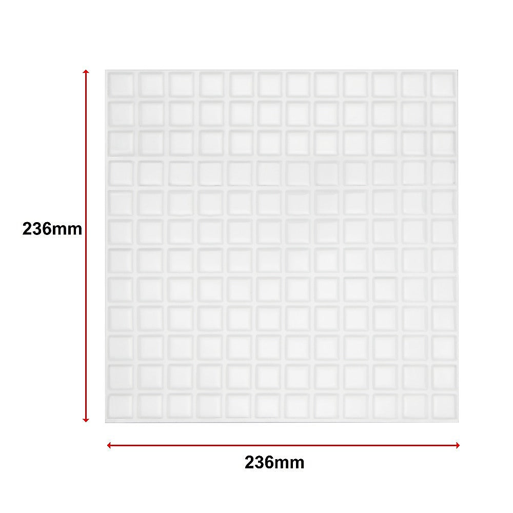 Tiles 3D Peel and Stick Wall Tile Stereoscopic Crystal White 10 Sheets V63-837061